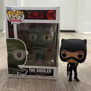 Funko Pop! The Riddler and Catwoman Figures - Green and Black